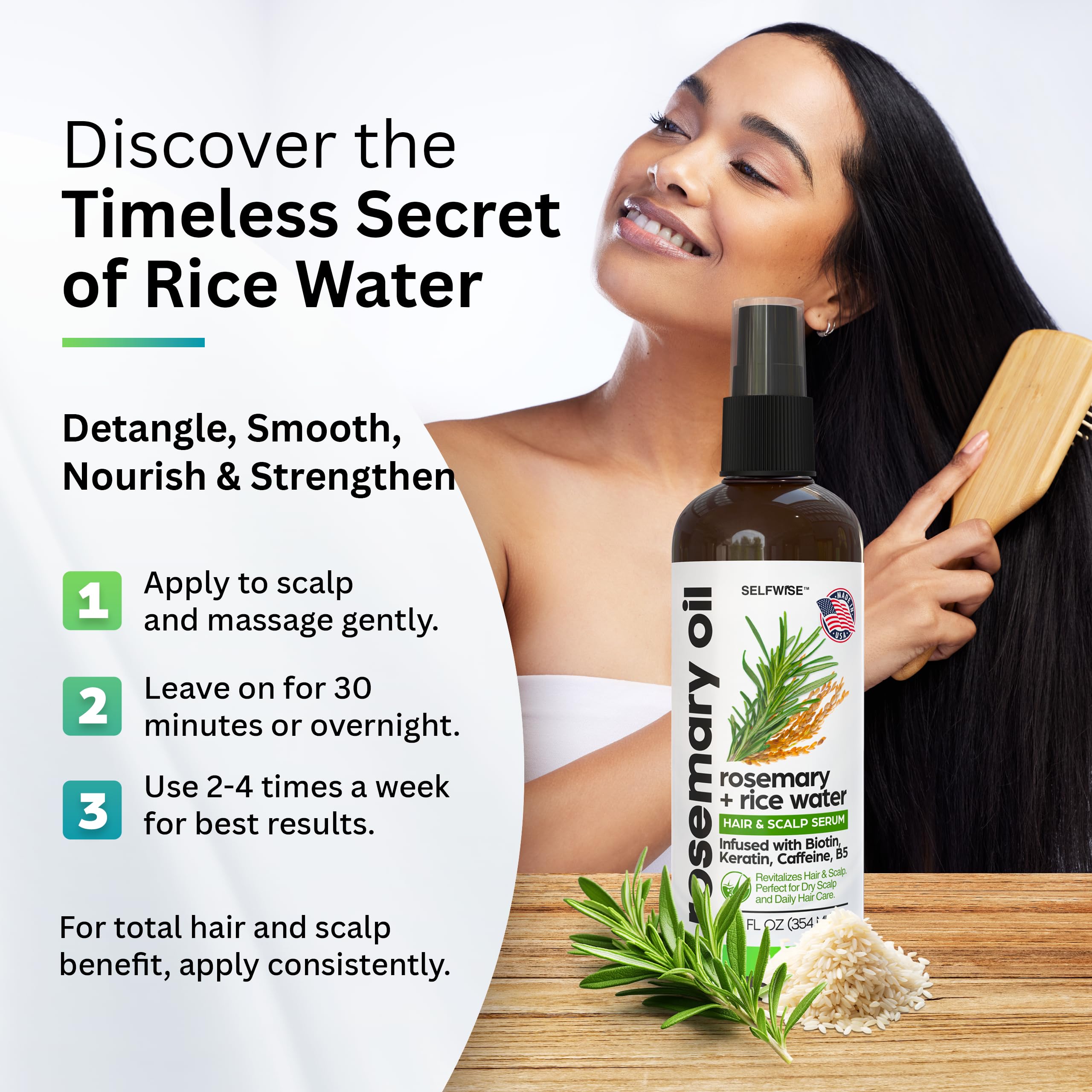 Label on SELFWISE bottle shows keratin and biotin-enriched formula