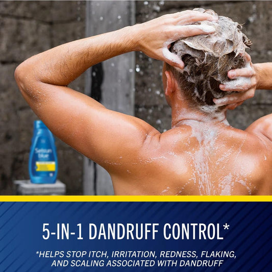 Selsun Blue anti-dandruff shampoo lather provides rich cleansing foam.