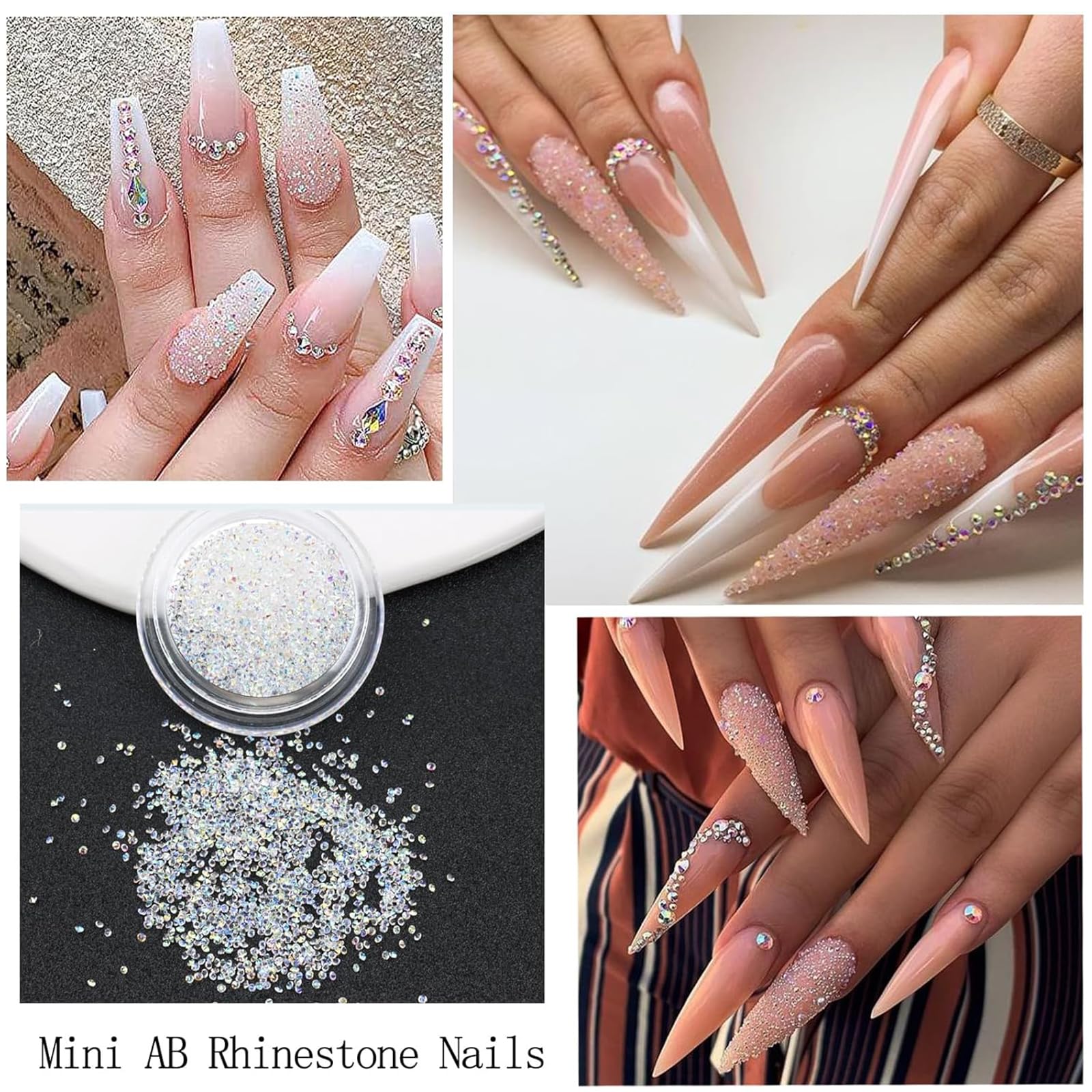 SEMATA gems applied on a polished nail demonstrating salon-style visual impact
