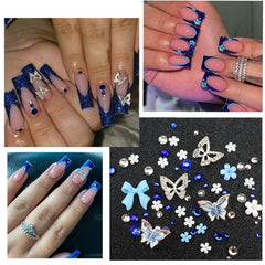 SEMATA rhinestones applied on nail demonstrating sparkle and long-lasting finish