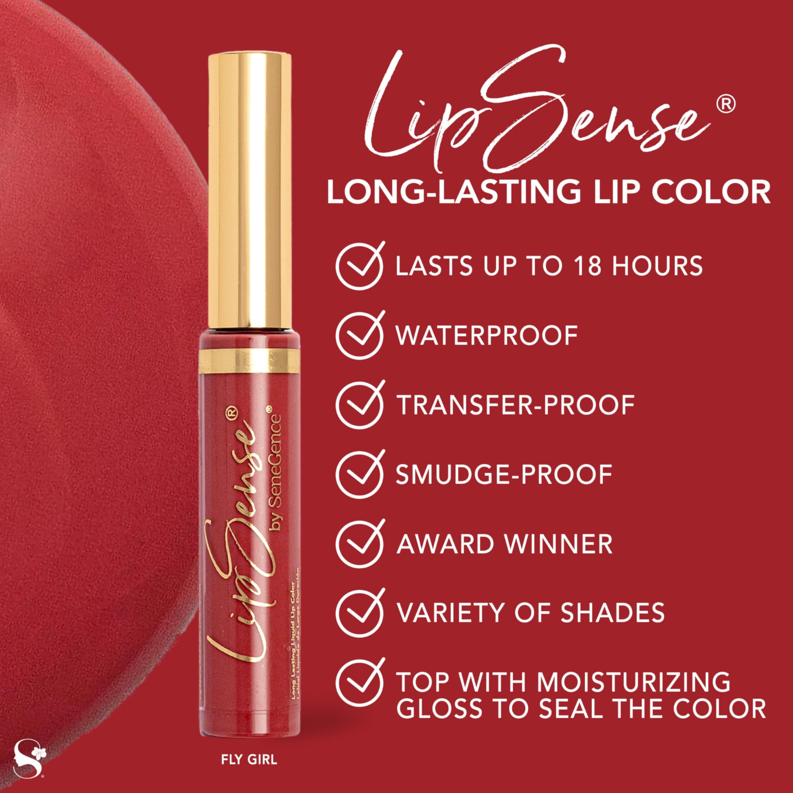 SeneGence LipSense customizable shades with matte, shimmer, and frost finishes.