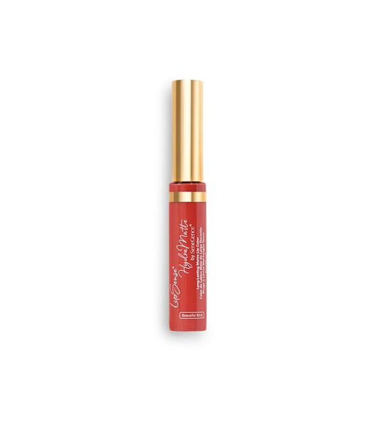 Senegence LipSense HydraMat swatch in bold color with lasting pigment.