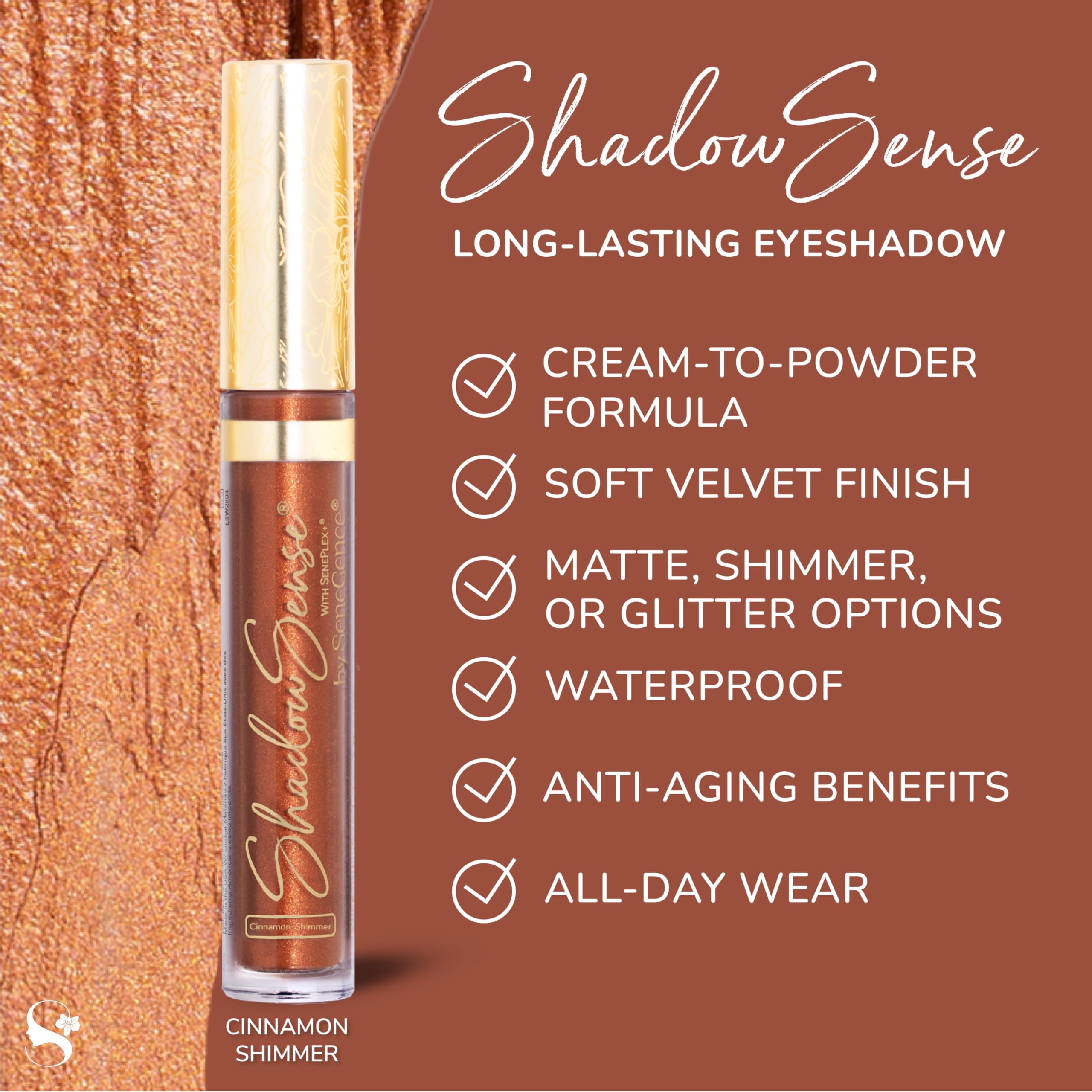 ShadowSense Cinnamon Shimmer swatches for versatile day-to-night looks