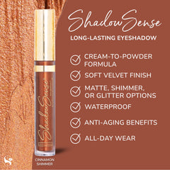 ShadowSense Cinnamon Shimmer swatches for versatile day-to-night looks