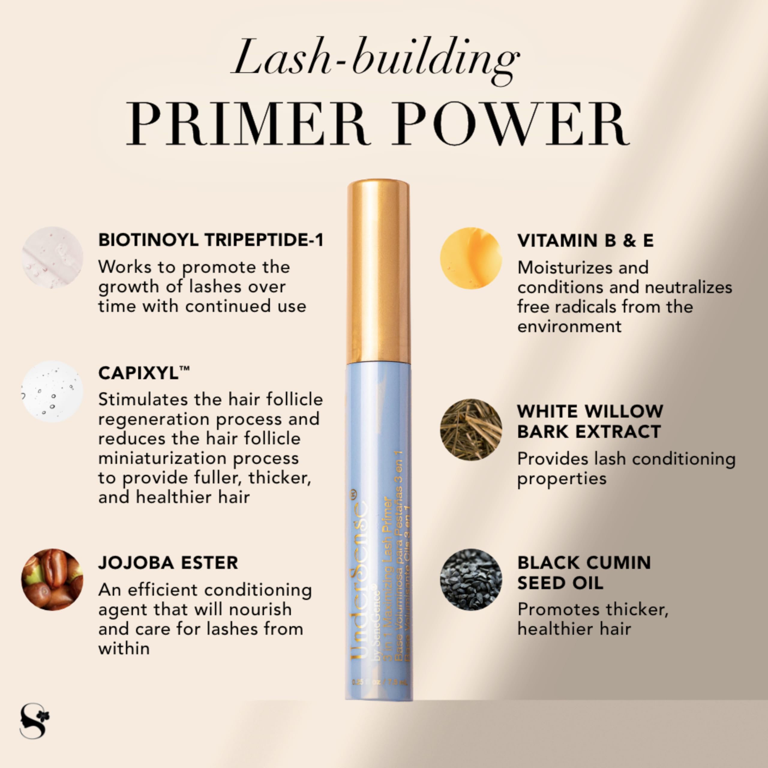 SeneGence UnderSense shows smooth, clump-free application before mascara.