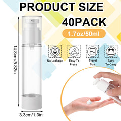 SENENQU travel size pump bottle 50ml ideal for on-the-go routines.