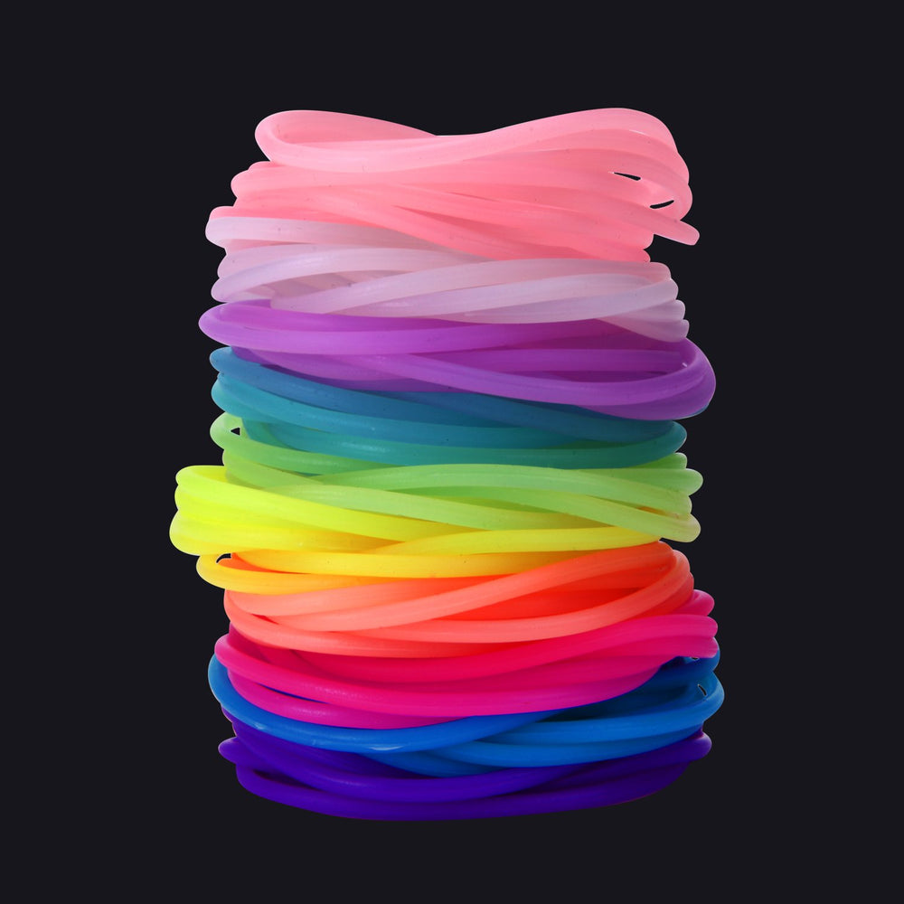 Senkary neon jelly bracelets glow in darkness for eye-catching party accents.