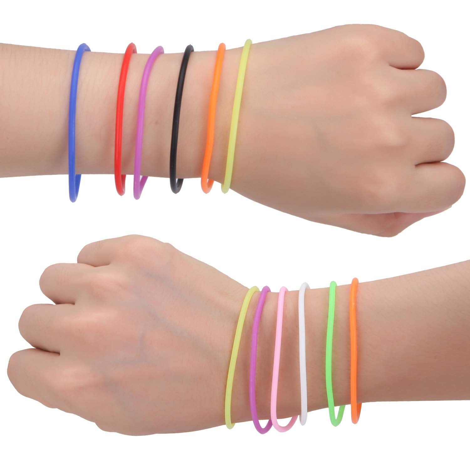 Senkary unisex jelly bracelets add vibrant color to outfits and events
