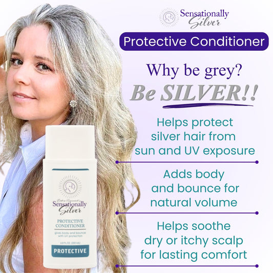Dispenser pump on Sensationally Silver conditioner for easy daily use