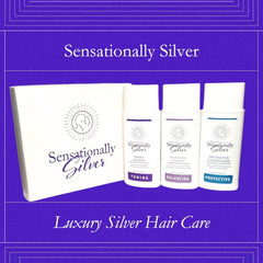 Premium-looking bottle reflects luxury care for gray and white hair