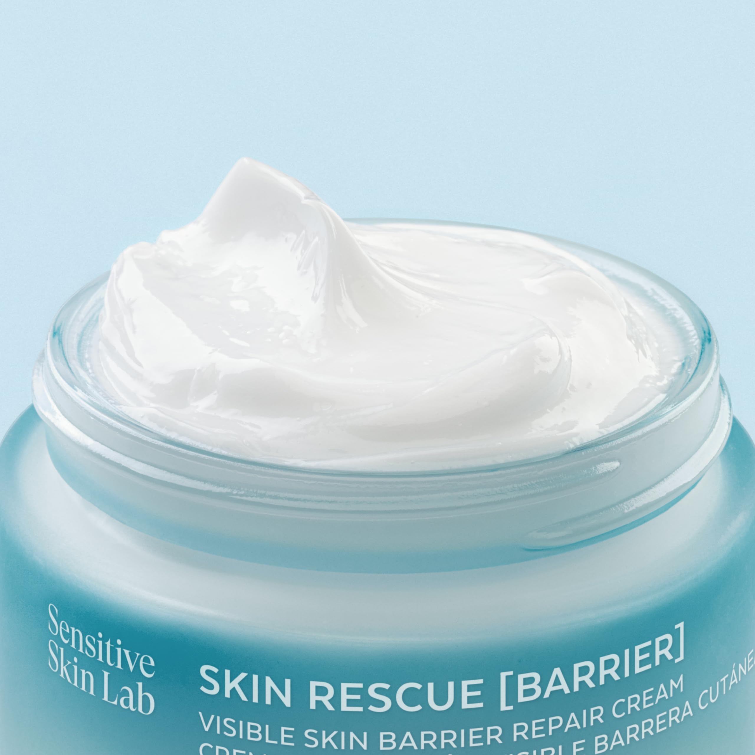 Application on skin demonstrates a smooth, lightweight feel with Sensilis Skin Rescue.
