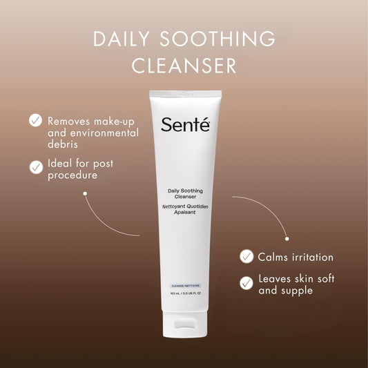 Sente cleanser bottle cap top close-up