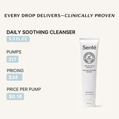 Close-up of creamy Sente cleanser lather