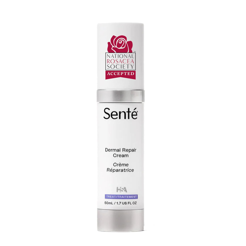 Sente Dermal Repair Cream bottle with pump for convenient hydrating application