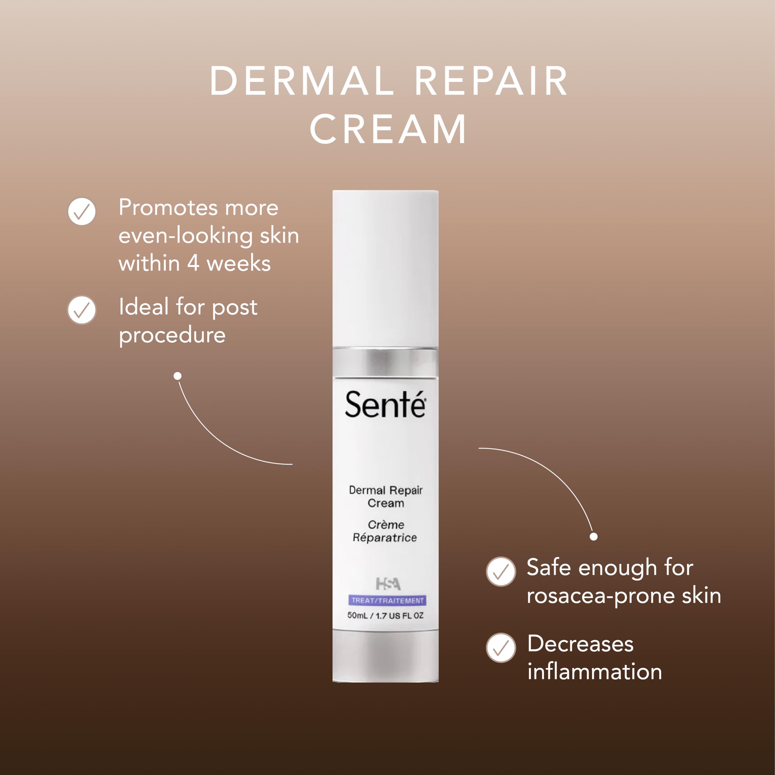 Sente Dermal Repair Cream on neck during routine moisturization for balanced hydration
