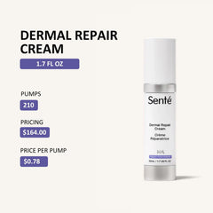 Sente Dermal Repair Cream packaging showcasing brand and product