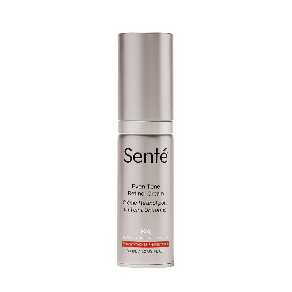 Sente Even Tone Cream tube close-up for easy nightly retinol routine