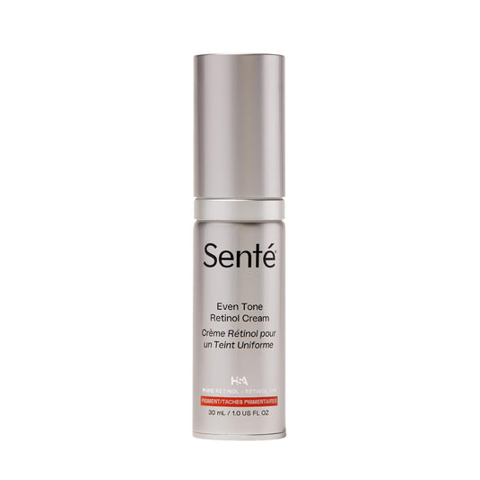 Sente Even Tone Cream tube close-up for easy nightly retinol routine