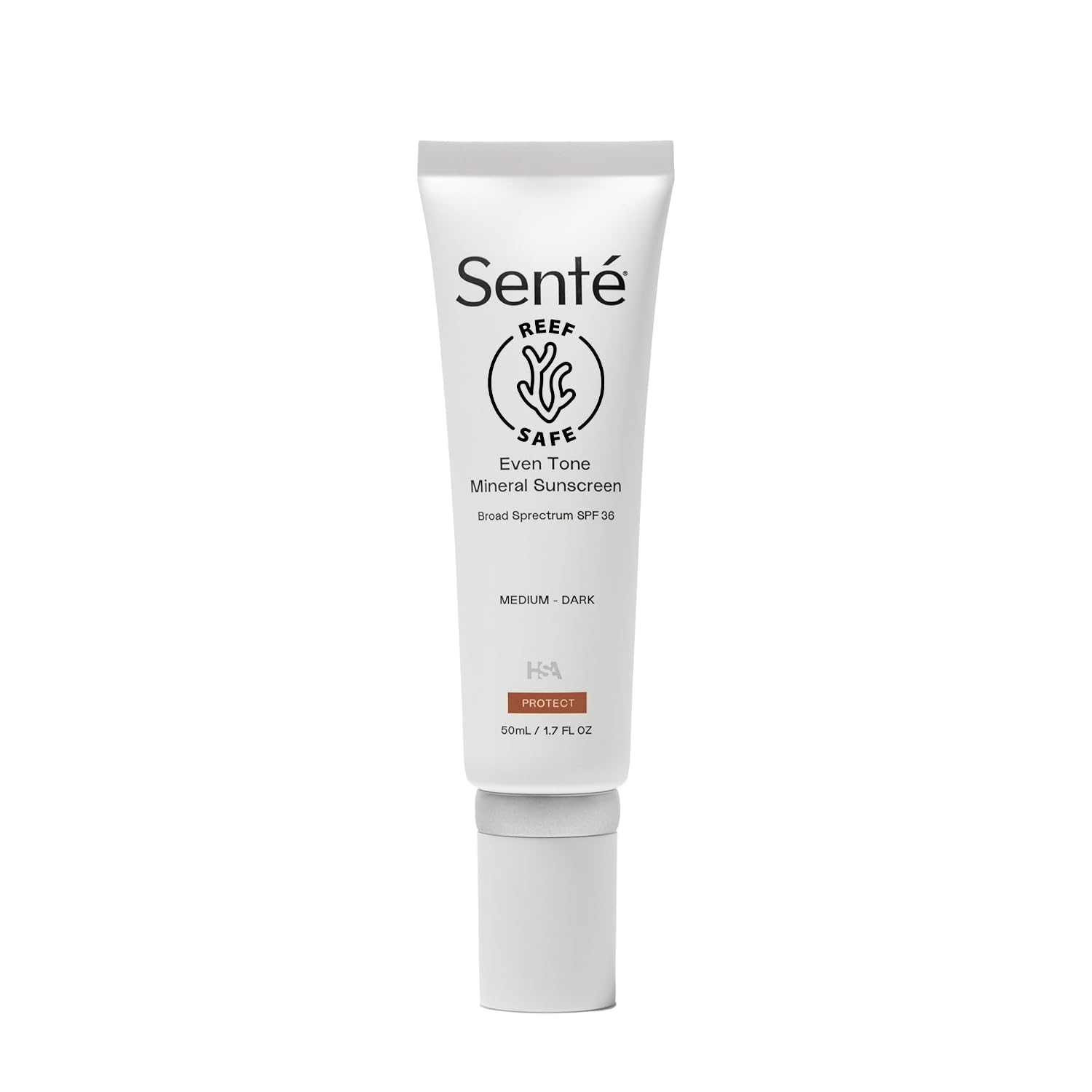 Sente Even Tone sunscreen bottle showing hydrating protection for sensitive skin