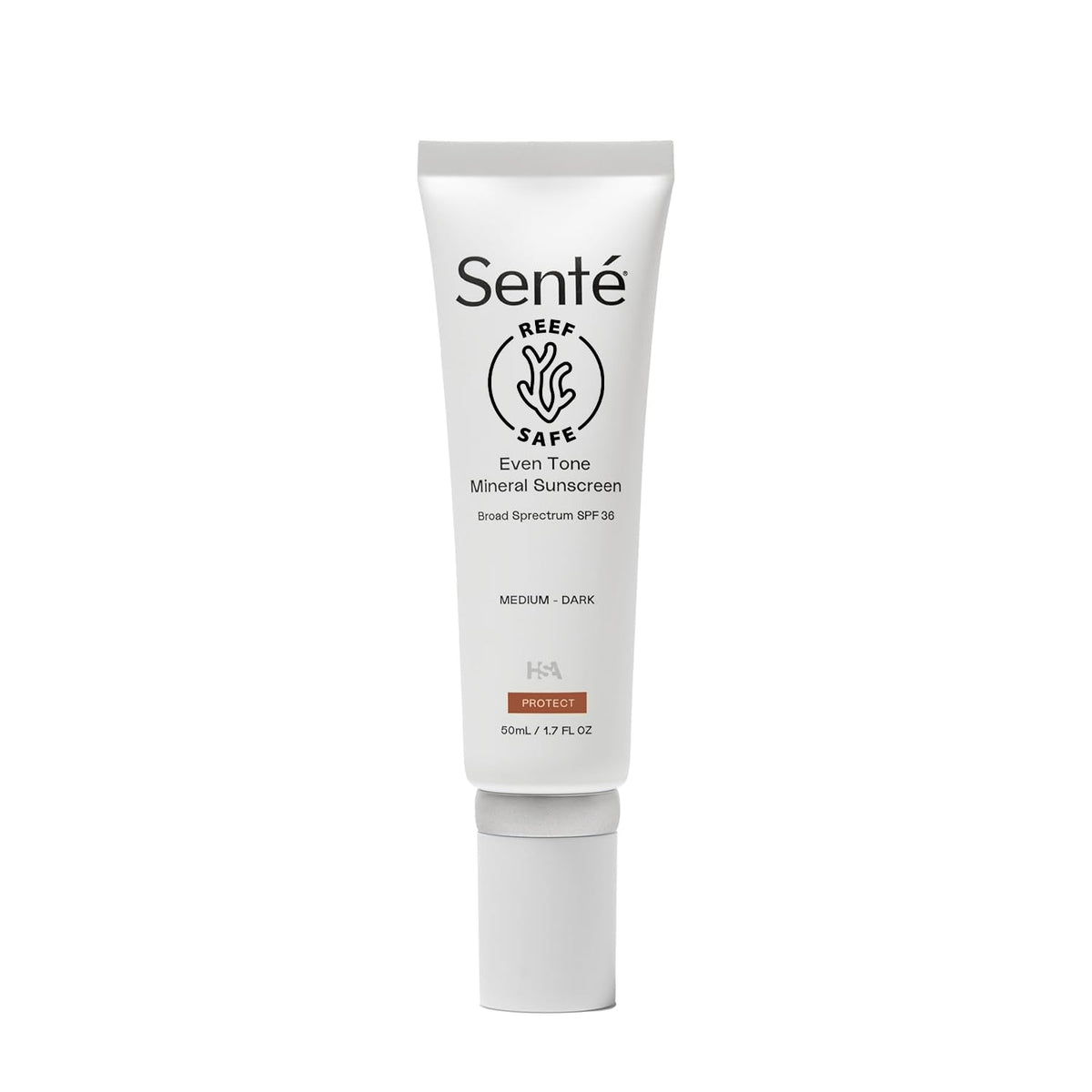 Sente Even Tone sunscreen bottle showing hydrating protection for sensitive skin