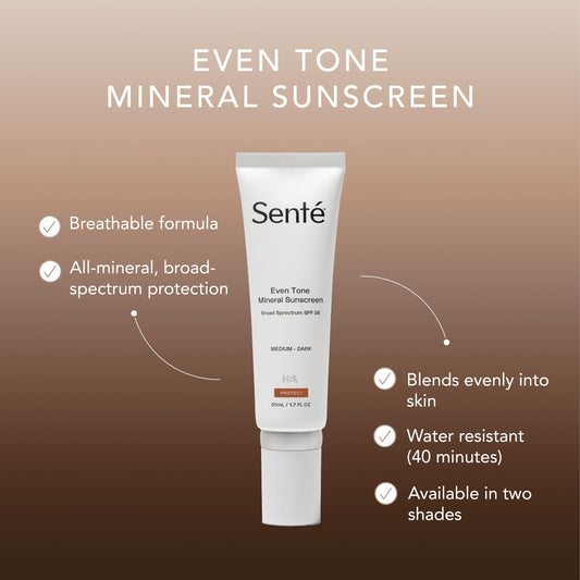 Texture swatch demonstrates sheer, blendable coverage for a natural finish