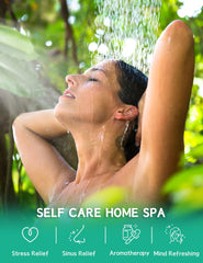 Time-release SEONNIX steamer design delivering extended aroma during a shower routine.