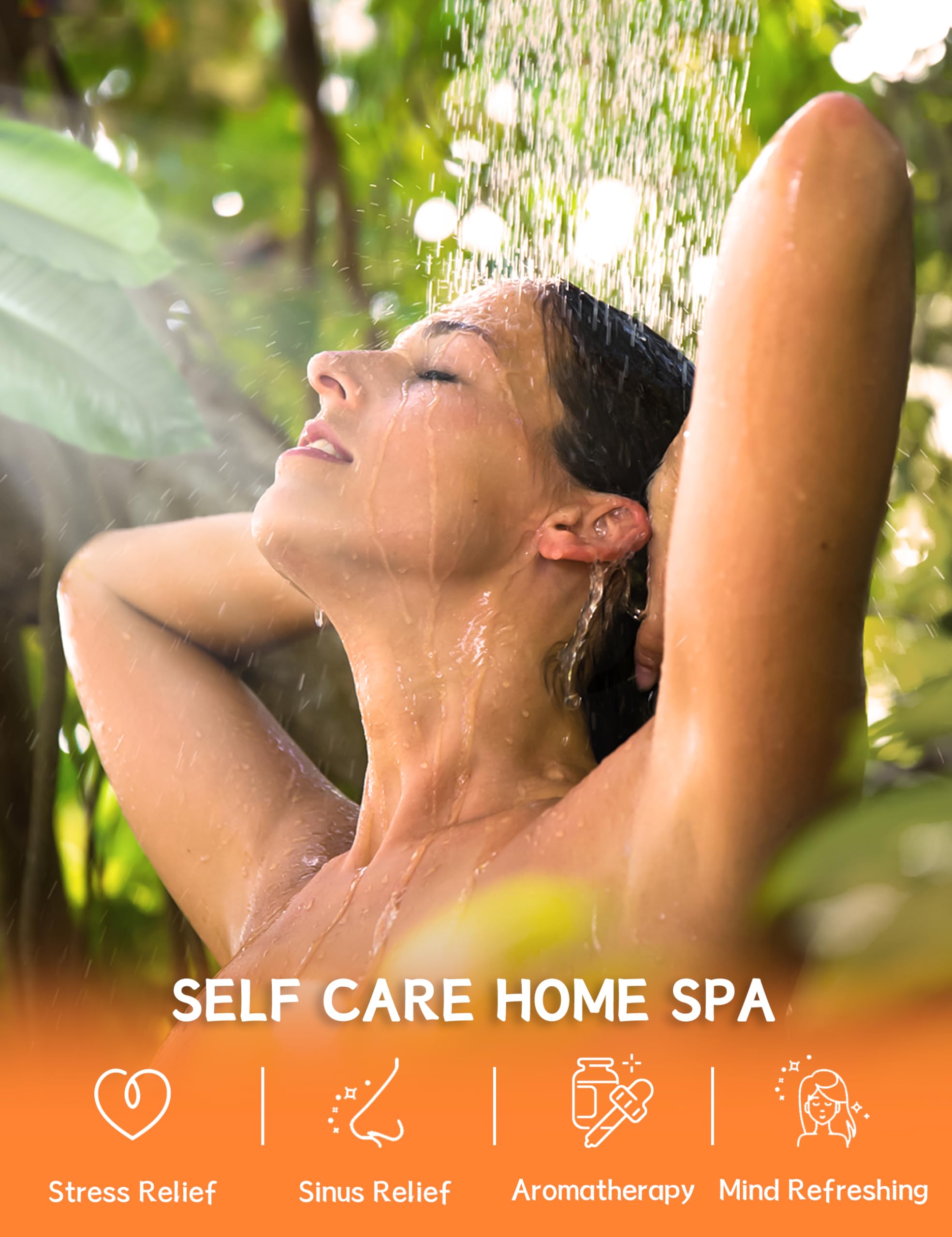 SEONNIX Shower Steamers pack close-up label shows natural oils