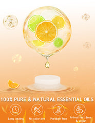 SEONNIX Tangerine Lemon essential oils bottle highlights natural ingredients