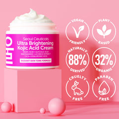 SeoulCeuticals Kojic Cream application demonstrates even-toned skin use