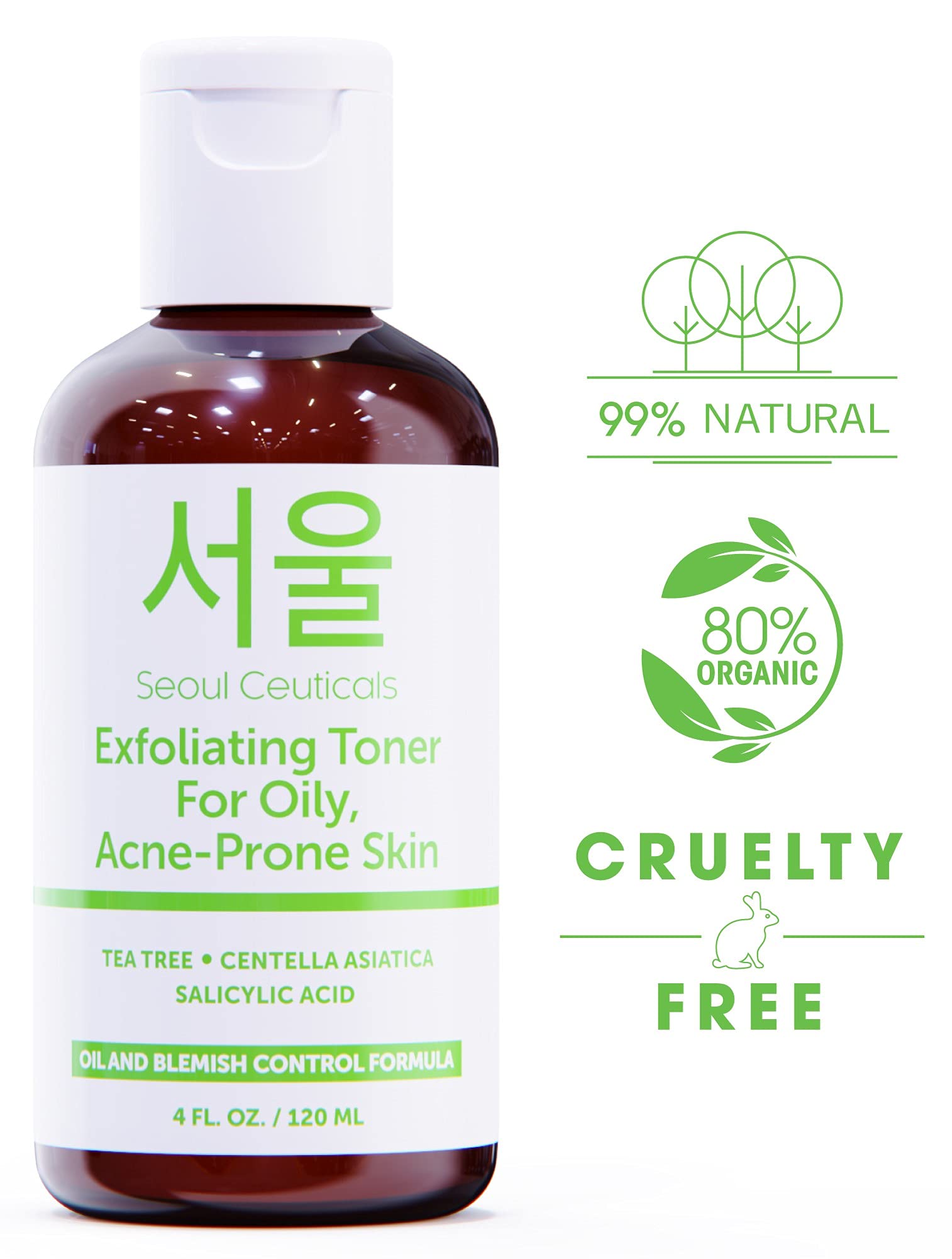 SeoulCeuticals bottle in a clean skincare setup suitable for daily use.