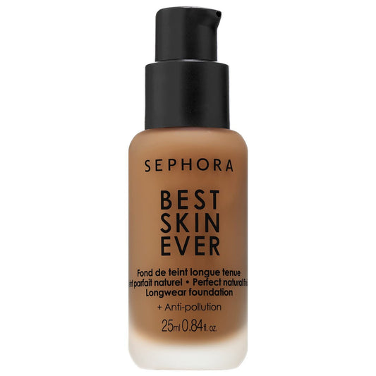 SEPHORA Best Skin Ever Foundation 57 Y bottle close-up highlighting natural finish and hydration.