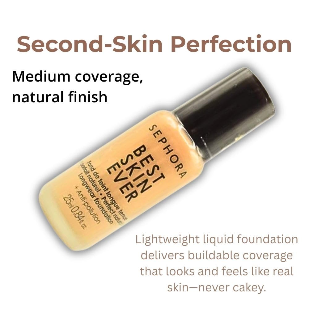 SEPHORA Best Skin Ever liquid foundation swirl demonstrates even coverage and blendability.