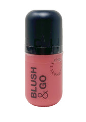SEPHORA Blush & Go lip and cheek cushion application shows portable color.