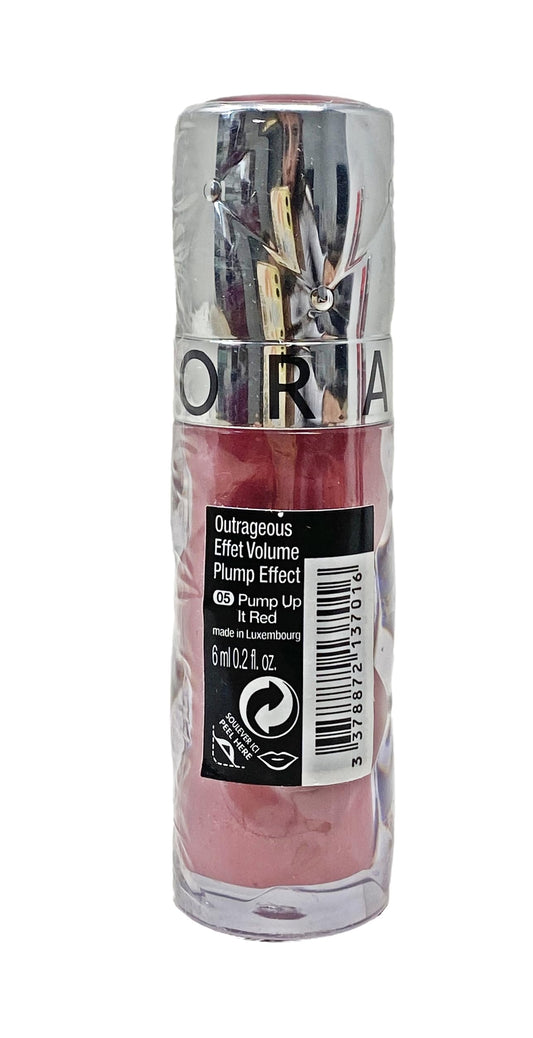 SEPHORA Collection Outrageous Plump Lip Gloss berry red swatch showing rich color and hydration