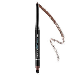 SEPHORA Collection retractable waterproof eyeliner in brown, front view showing precise tip for clean lines.