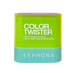 SEPHORA Color Twister Bizarre Berry bottle swatch shows blue-to-berry color change for lips
