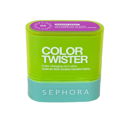 SEPHORA Color Twister blue-to-berry transition on lips with blendable pigment
