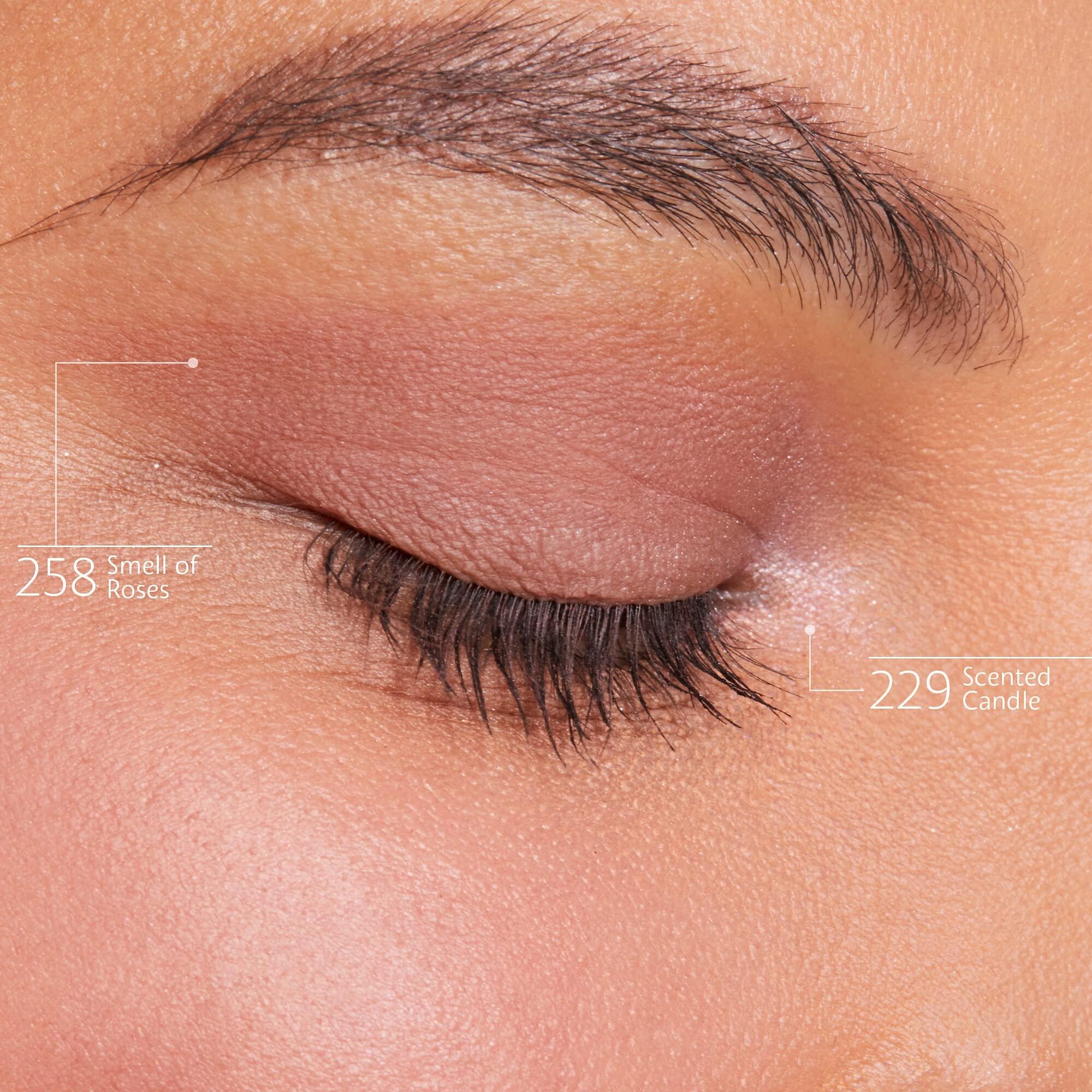 SEPHORA Colorful Eyeshadow 258 Smell of Roses close-up glitter detail on skin