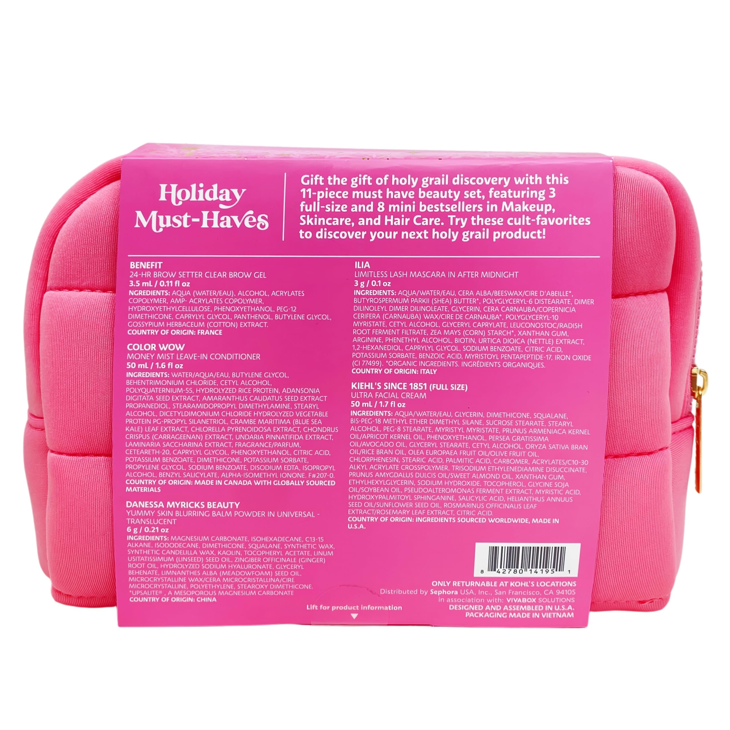 SEPHORA Favorites Holiday Must-Haves 11-Piece Gift Set assorted beauty items for try-and-discover.