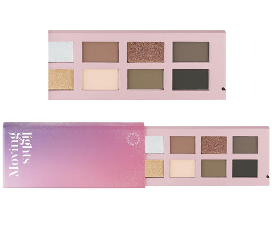 SEPHORA Moving Lights 8-Pan palette front view showing versatile holiday shades for creative looks