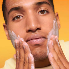 Sephora Favorites Vitamin C and E powder blending with water to create a creamy cleansing foam