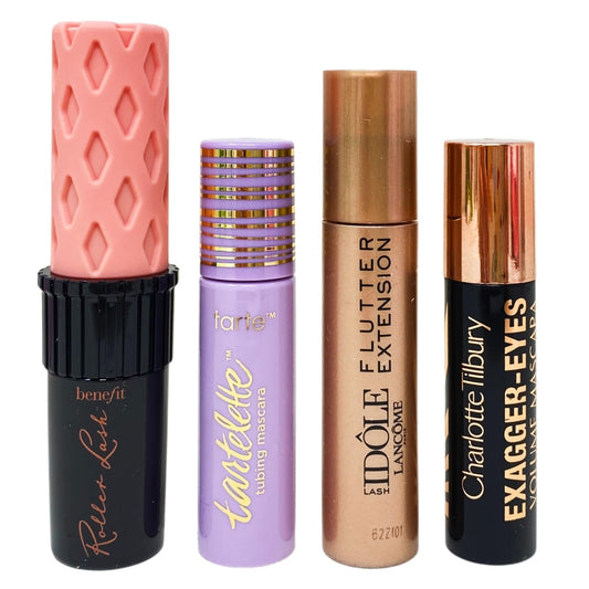 Sephora LashStash To Go Exagger-Eyes closeup, highlighting dramatic length in a mini tube.