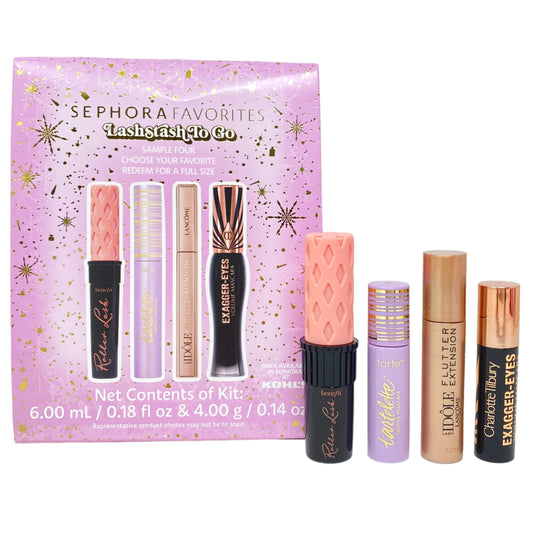 Sephora LashStash To Go Roller Lash closeup, showcasing volumizing formula for on-the-go lashes.