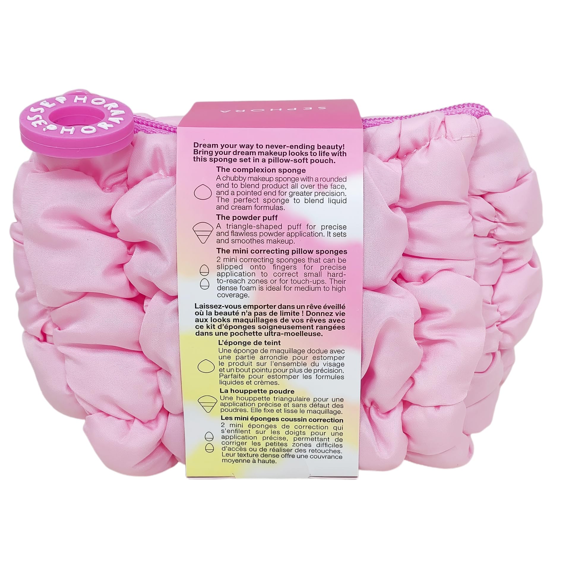 SEPHORA Pillow Dream Tap That Puff mini sponges for quick touch-ups on delicate areas.