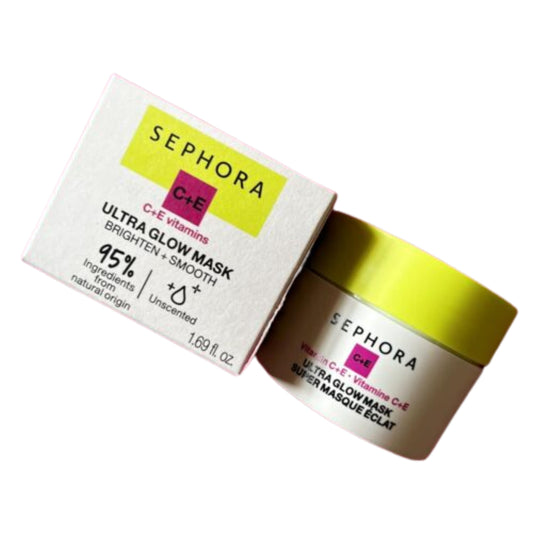 SEPHORA Super Glow Mask application showing smooth, radiant skin prep.