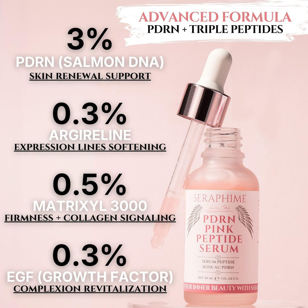 Seraphime PDRN Pink Serum dispenser view, ideal for a daily anti-aging routine.