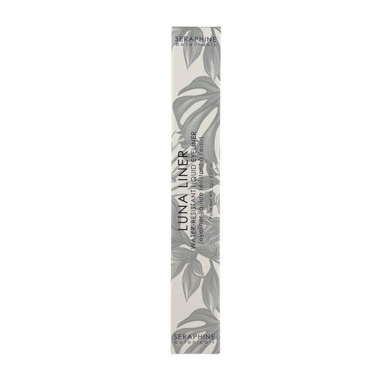 Seraphine Botanicals Luna long-wear eyeliner with gel-like formula for bold or subtle looks.