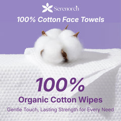 Serenorch 100% cotton towels with textured and flat sides for versatile use.