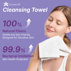 Serenorch ultra-soft face towelettes offer gentle cleansing for sensitive skin