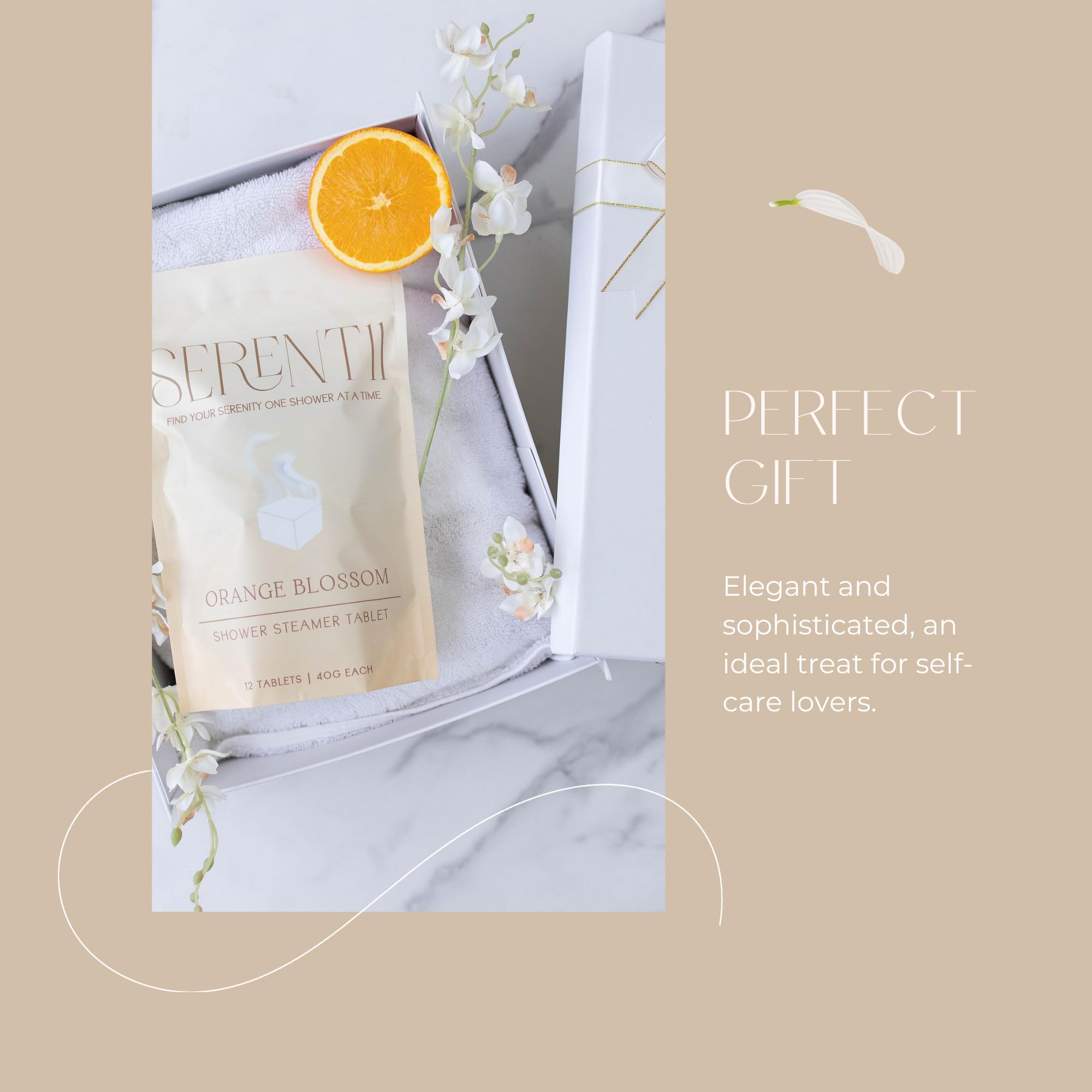 Wrapped Serentii steamer emphasizes freshness and gifting potential.